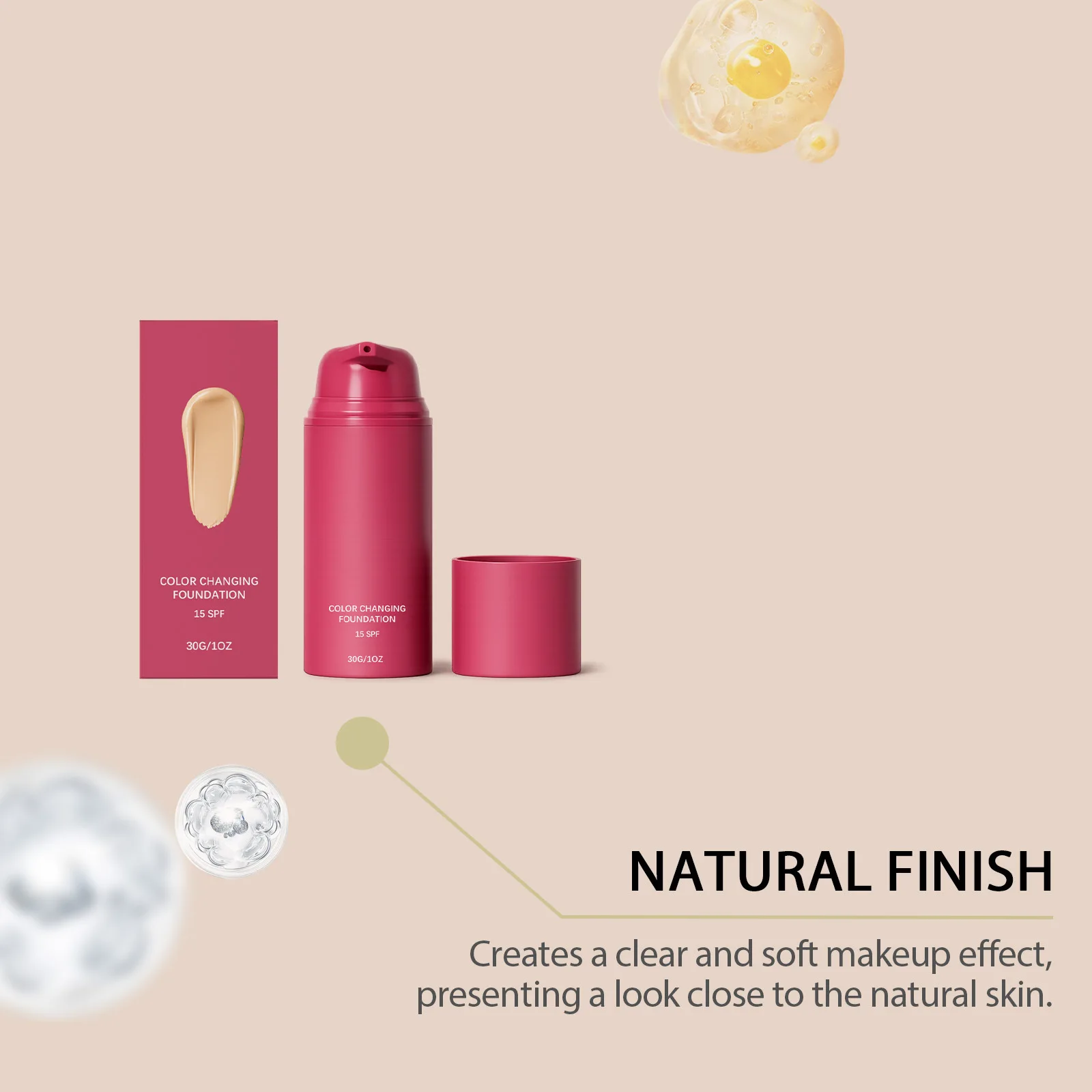 Liquid Foundation Color Changing Spf 15 Natural Face Concealer_voghion.com