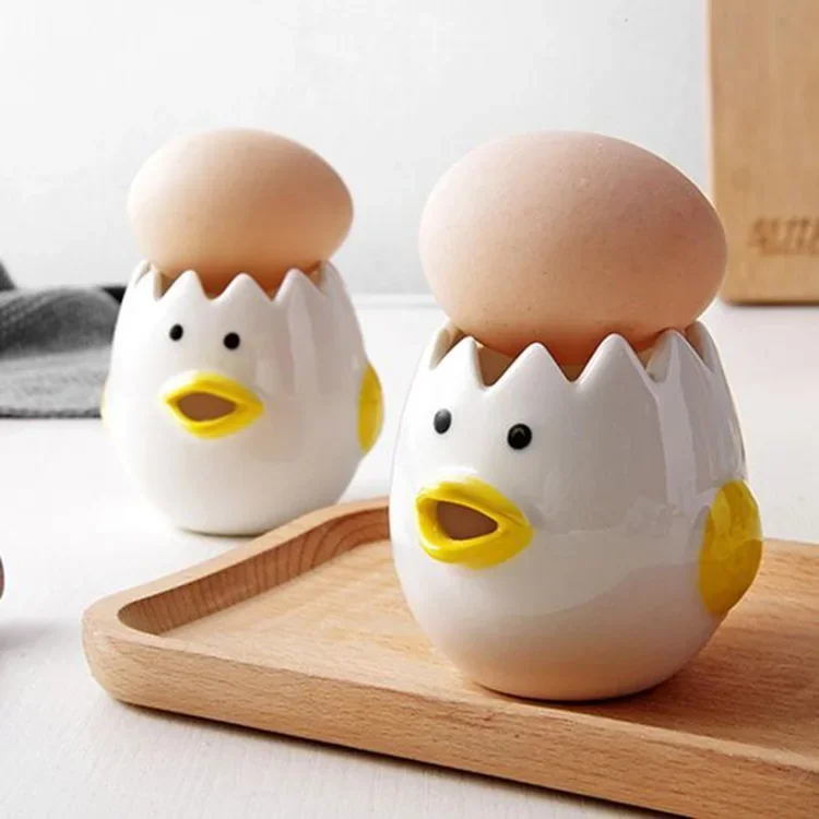 Egg White Separator Cute Cartoon Model Kitchen Accessories Easy Separation Egg Whites and Yolks Ceramics Cooking Kitchen Tool egg separator