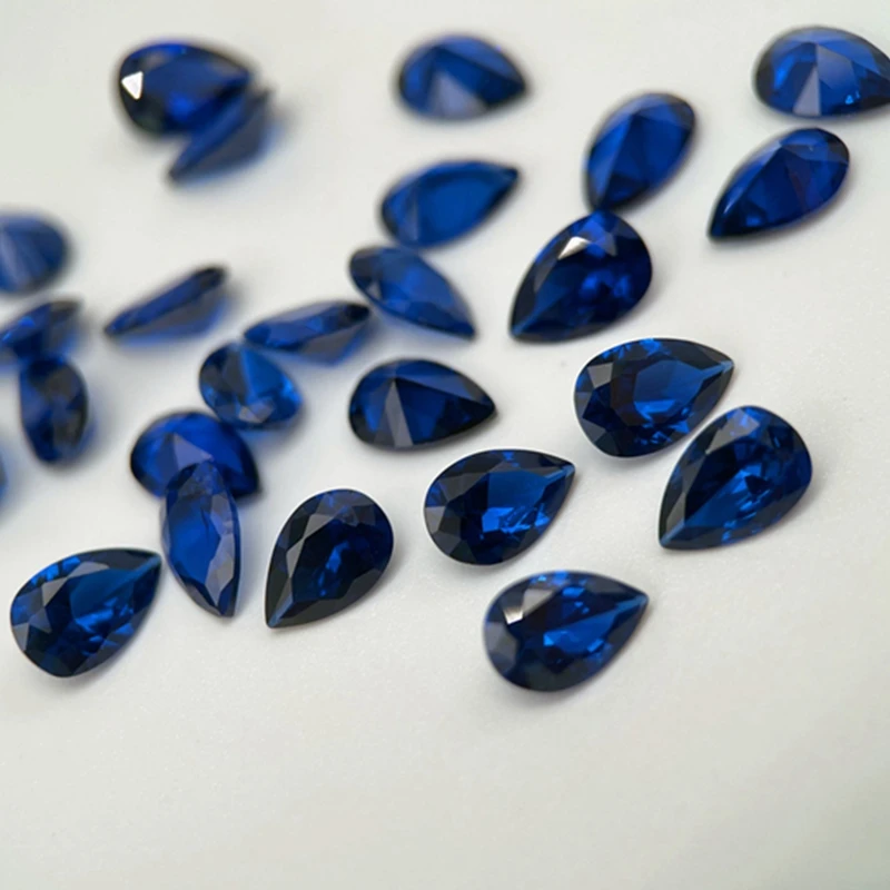 Natural Blue Sapphire Pear Cut 13×18mm 15.0ct VVS Loose Gemstones For Jewelry Making  Gem Beads 6