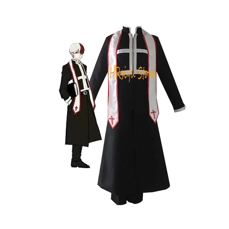

Anime My Boku no Hero Academia My Hero Academia Shoto Todoroki Cosplay Costume Halloween Carnival Priest Uniforms Custom Made