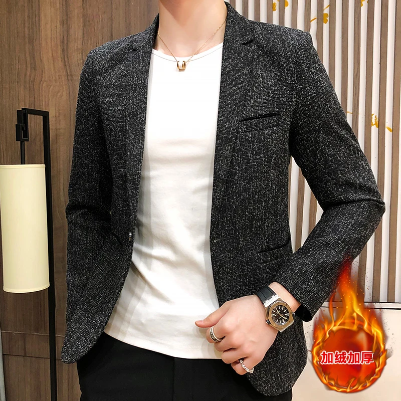 Men Suits Jackets Spring Autumn Blazers Men Fashion Slim Solid Color Single Breasted Coat Casual Business Suits Men's Blazers Tops