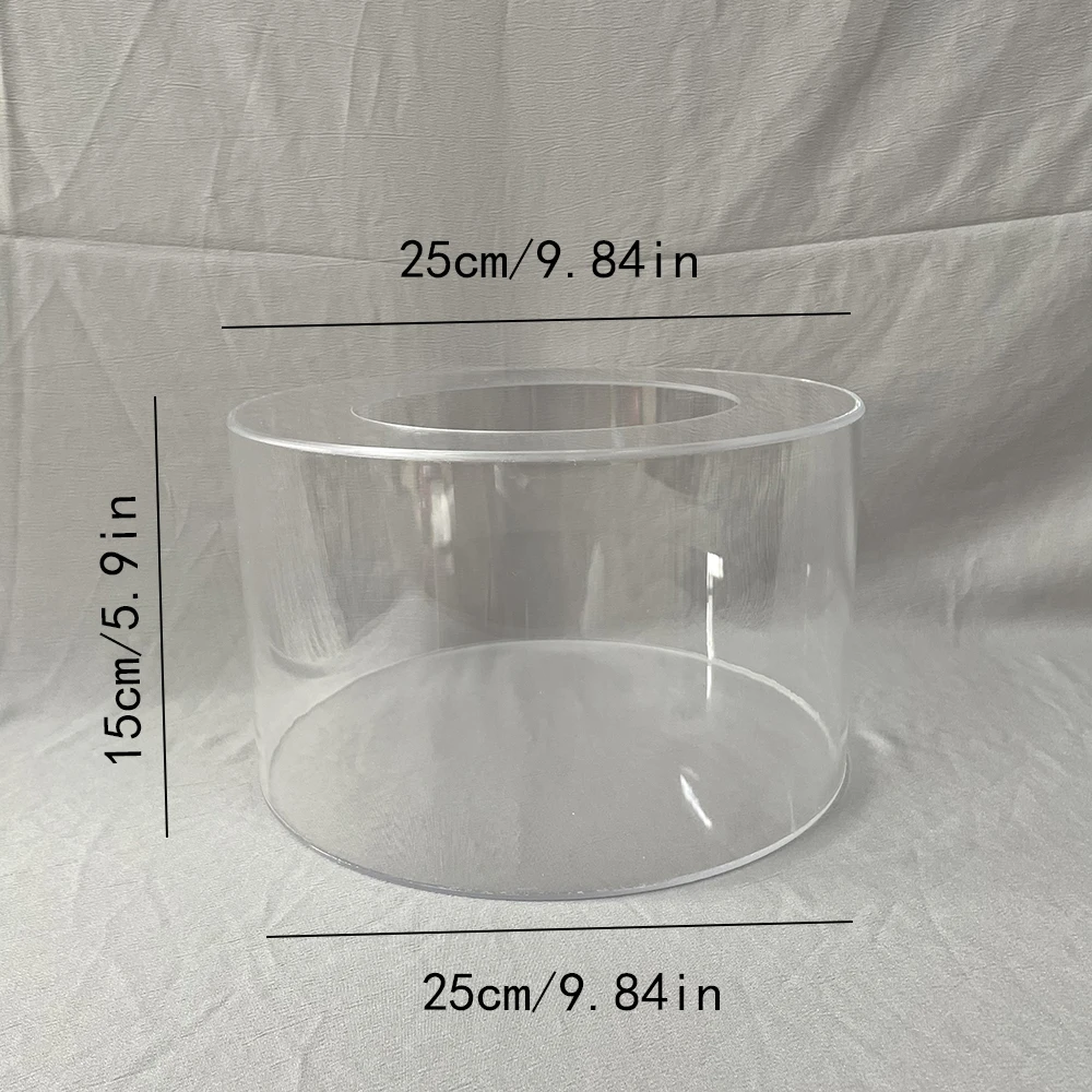 2 alzate per torte riempibili in acrilico trasparente, 15 cm + 25 cm, impilabili, per esporre torte, centrotavola da tavolo, base decorativa, per matrimoni, baby shower, feste di compleanno