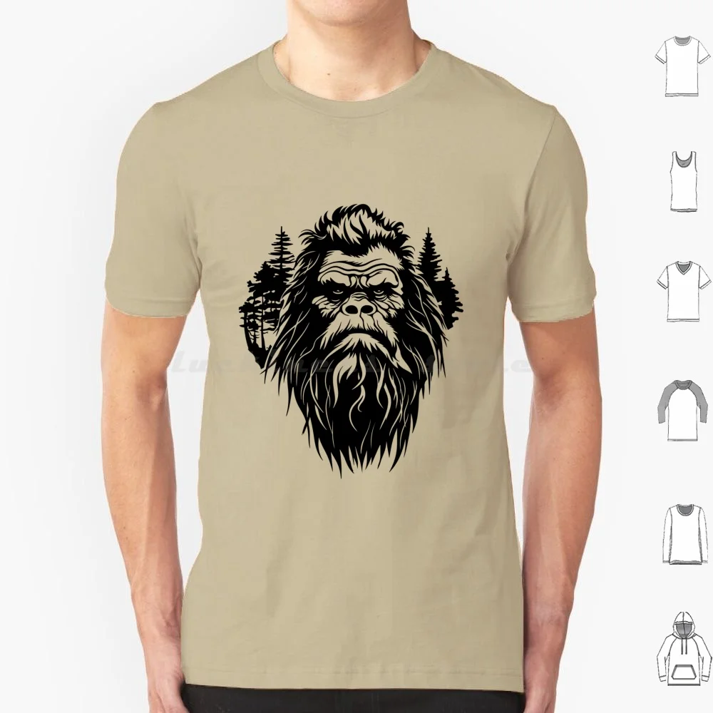 

Футболка Bigfoot 6Xl, хлопковая крутая футболка Bigfoot Sasquatch, легенда о черно-белом Монстре, существо Cryptid