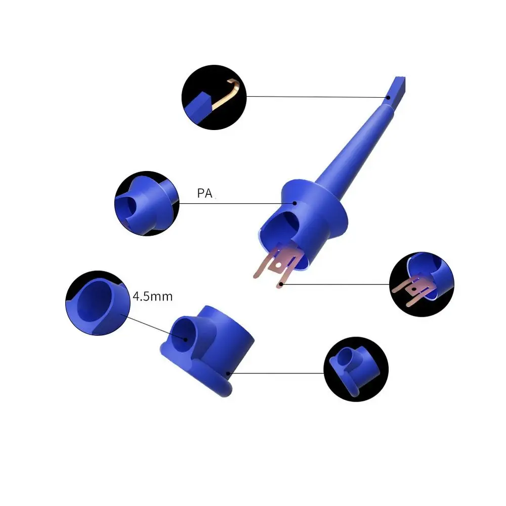 Quick Test Hook Soldered Nylon Copper Gilded Test Clips Clamp for Multimeter Lead Mini Grabber Electrical Accessories alligator clips,electric test clamp,test hooks clips