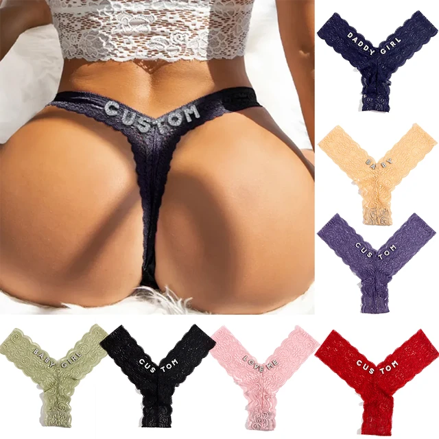 4Pcs Sexy Custom Thong With Rhinestone Letters For Women Bikini Set Customize  Name G-string Underwear Body Jewelry Birthday Gift - AliExpress