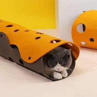 Splicing Cat Toy – Felt Pom Nest Deformable Kitten Tunnel Collapsible Tube House