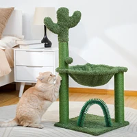 Cactus Cat Tree with Hammock Scrapers Tower 2