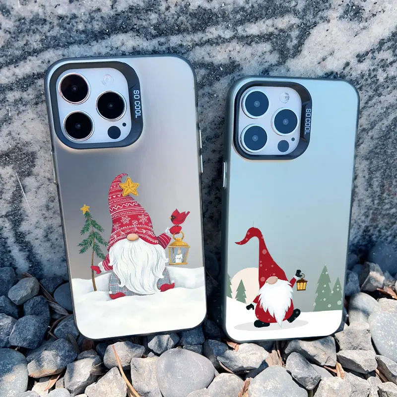 Neujahrs- und Weihnachts-Weihnachtsmann-Handyhülle für iPhone 17 16 15 Pro Max 14 13 12 11 Pro Max 13 Mini 15 Plus – Niedliche Laser-Rückabdeckungen – Detail 16