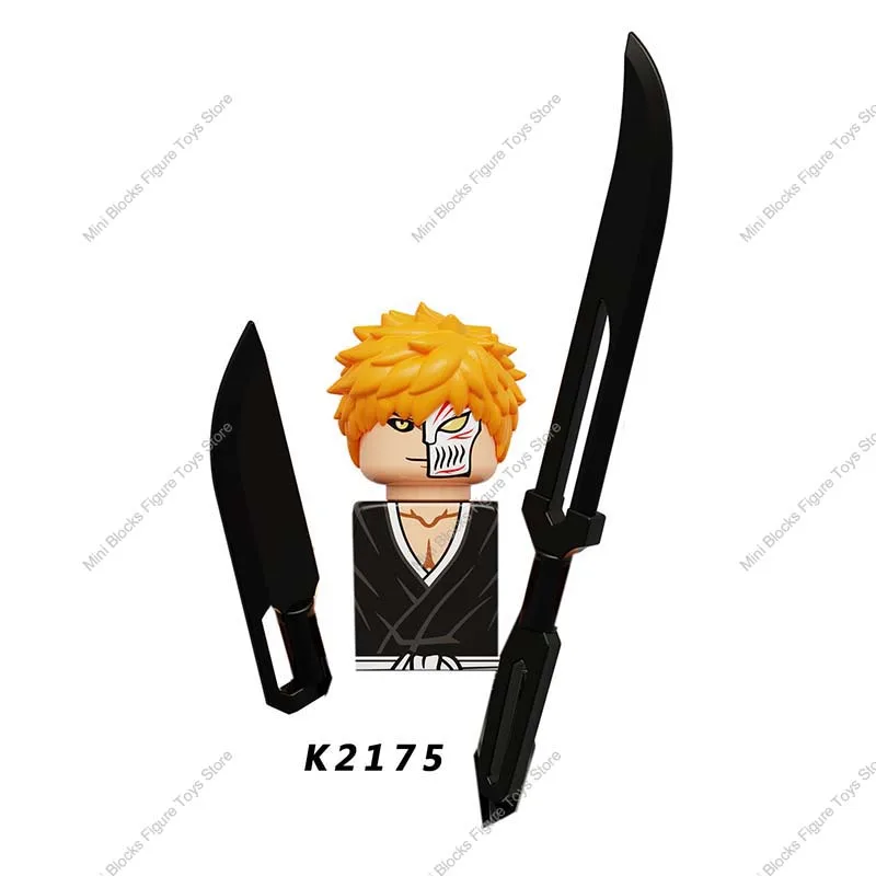 KDL824 BLEACH Hitsugaya Kurosaki Kuchiki Ichigo Buildings Blocks Mini Anime Cartoon Figures Action Toy Bricks Kids WM6164