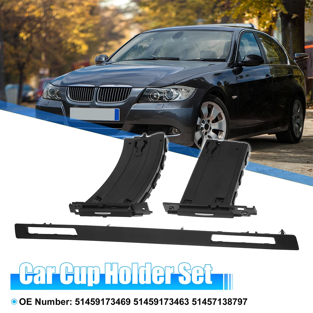 

High Quality Cup Holder Set Trim Parts 51459173469 Accessories Fittings Replacement 51457138797 51459173463 Car