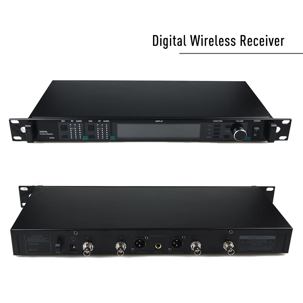 AD4D Wireless Dynamic Microphone Dual Channel Digital Audio System with Dual Handheld Transmitter For Live Vocal Stage Karaoke