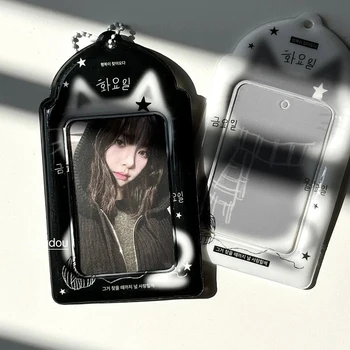 Portafoto per gatti dei cartoni animati Kawaii Porta carte fotografiche Ciondolo Semplice porta carte fotografiche multifunzionale Custodia protettiva per carte