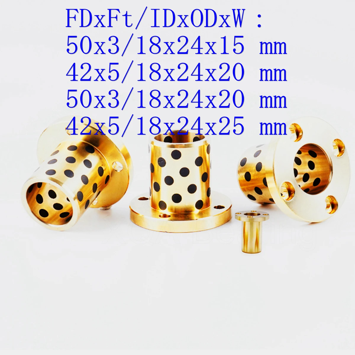 Bushing OLBH 1815/1820/1825 42*5/18*24*20/25 Bronze OFR01 MPTZ Diameter 18mm 50*3/18*24*15/20 Flanged Graphite Bush Bearing mm