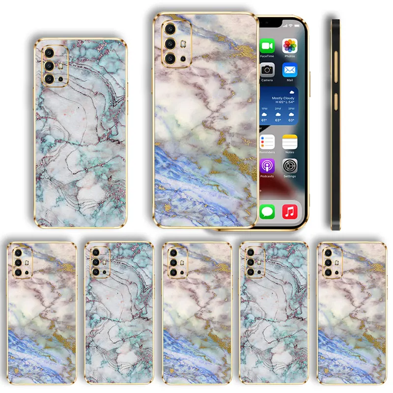 Funda Tpu Gold Vein Ivory White Marble Texture Per Moto G30 G22 G9 Play One Fusion G60 Edge 20 Lite G31 G9 Plus G200 5G G9 Power