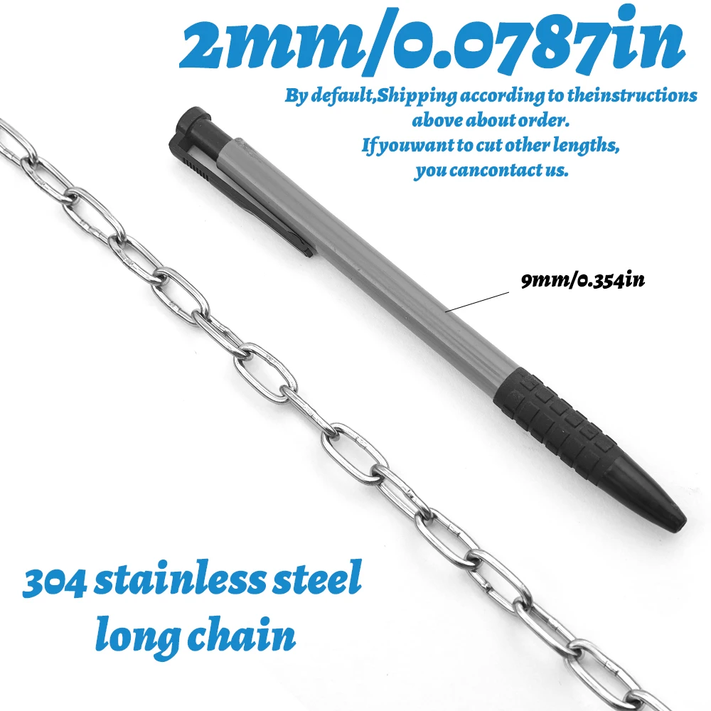 Durable 304 Stainless Steel Rust-Proof Metal Chain
