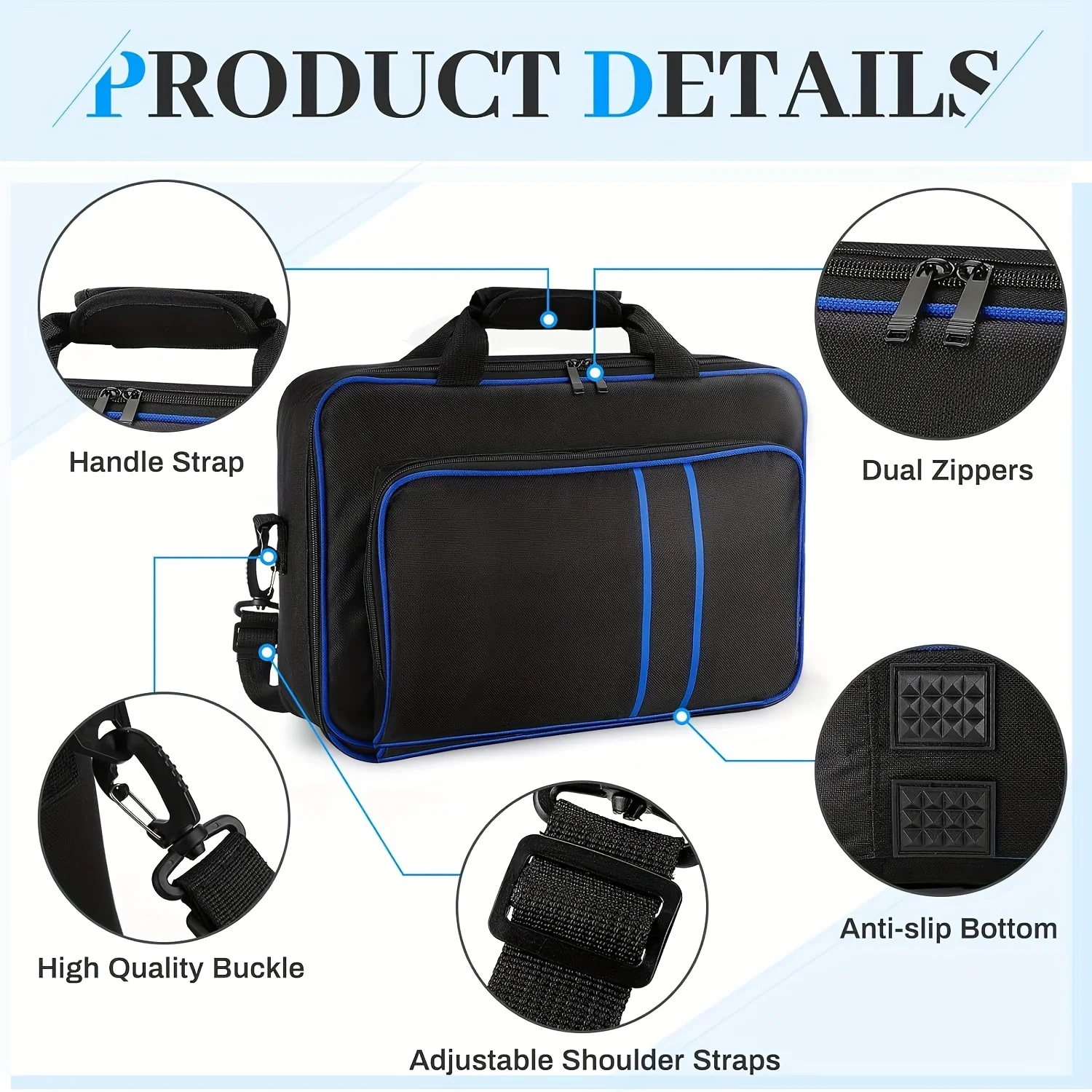 Carrying Case Compatible with PlayStation5 Console Digital/Disk Edition Travel Bag For PS5