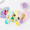 5Pairs Cartoon Disney Princess Socks for Children Girl Spring Autumn Comfortable Breathable Short Socks Kids Baby Socks 1