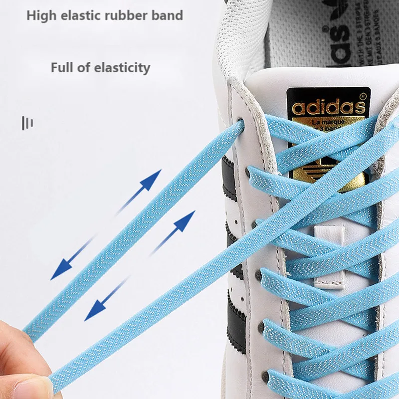 New Elastic Laces Spring Lock Shoelace Flat Rubber Bands Shoelaces for Sneakers Kids Adult Quick Lace Lazy Shoe laces for shoes