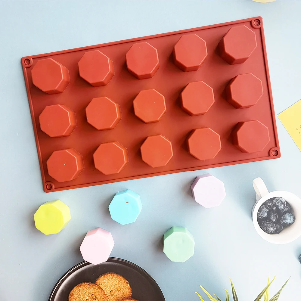 

8-sided cylindrical cake mold chocolate silicone mold DIY candy pudding dessert mold cake decoration kitchen baking utensils