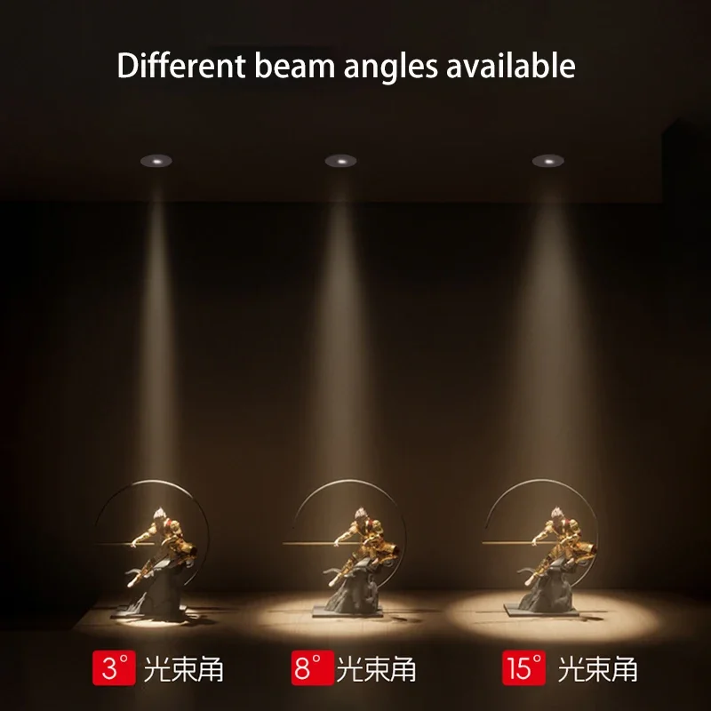 Led Spotlight Small Beam Angle 3 8 15 Degree Recessed Round Atmosphere Dining Table Ultra-thin 85-265V