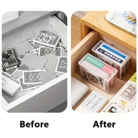 4PCS Poker Card Storage Box, Suitable for Storing Poker Game Cards Business Cards Household Bedroom Desktop Plastic Storage Box 6