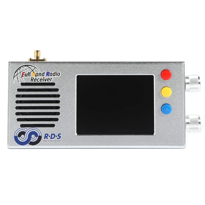 

V1.15 TEF6686 Full Band FM/MW/Short Wave HF/LW Radio Receiver + 3.2inch LCD +5000MAH Battery + Metal Case + Speaker + Antenna