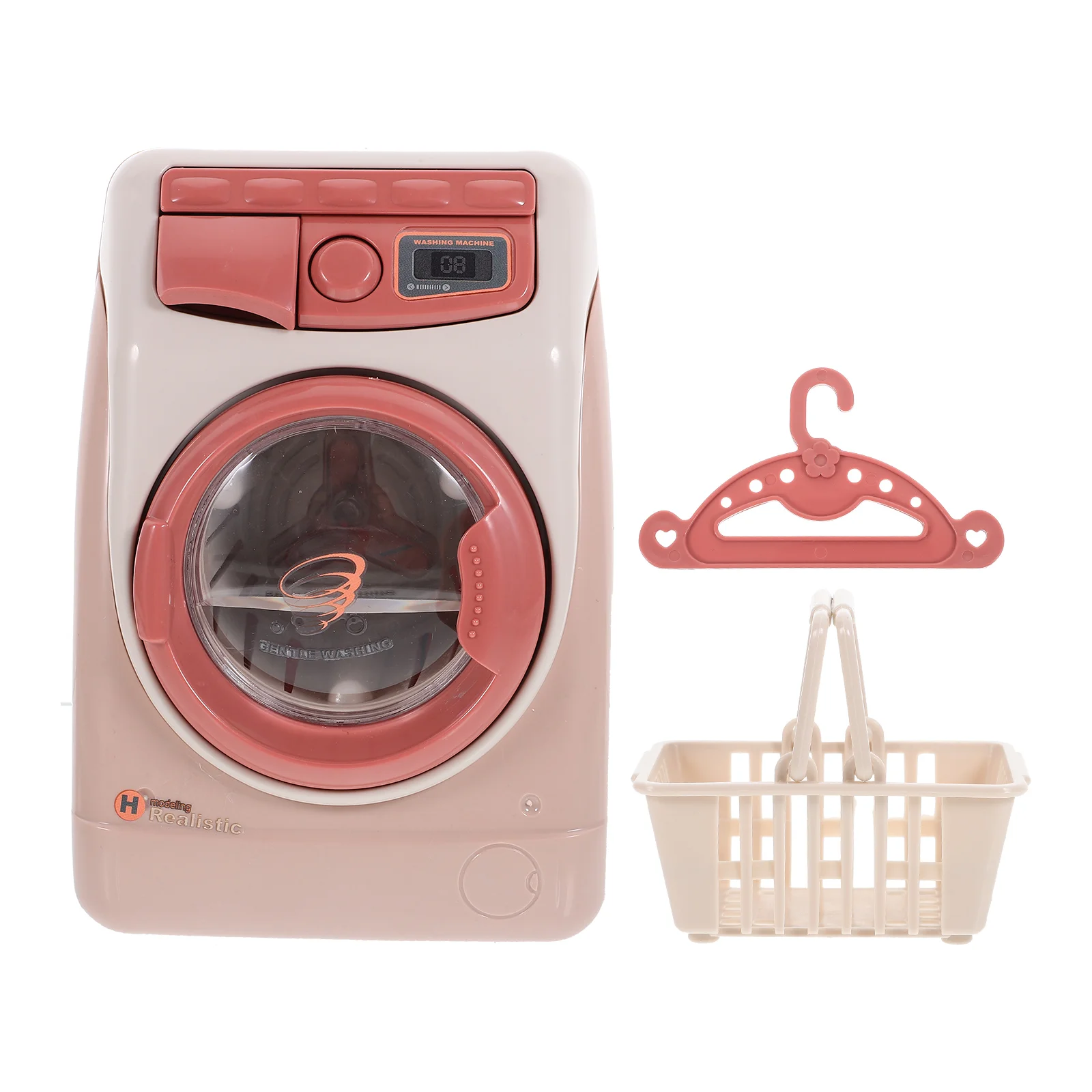 Pretend Play House Appliances Washing Machine Toy, Kids Washer Playset Laundry Toy Over 3 Years Old Kids Washer Dryer New 2