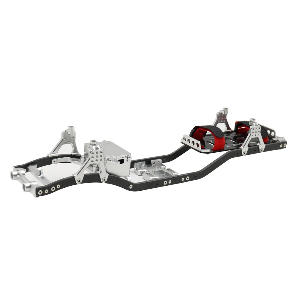 S847fe302b8714a04a4eeec14cfe3a875F 1/10 RC 크롤러 카본 파이버 거더 4MM CNC 금속 자동차 섀시 프레임 바디 키트 부품 (Axial SCX10 II Rock Off Road 트럭용)