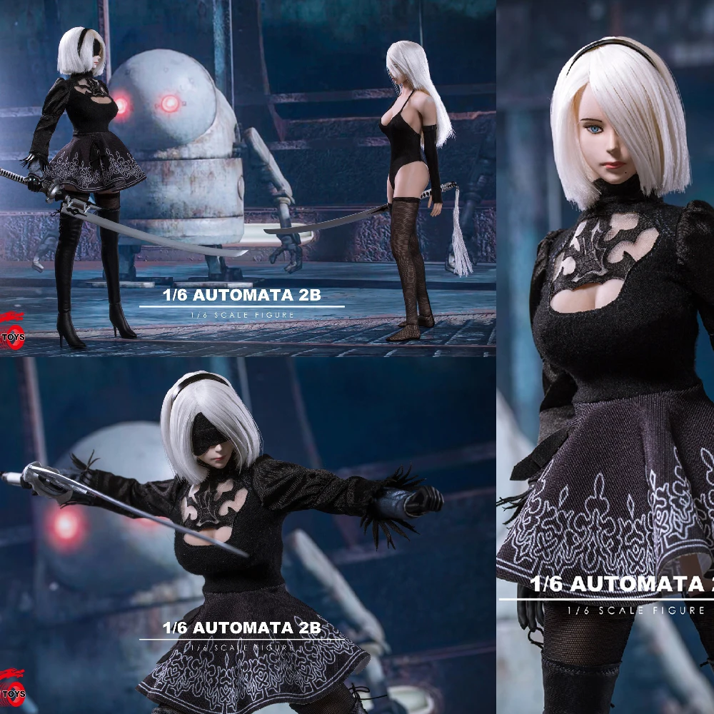 jouets-tf-tf01-tf02-1-6-echelle-sexy-nier-automata-a2-femme-fille-cosplay-costume-jupe-leotard-avec-epee-pour-corps-12-''phicen-s10d