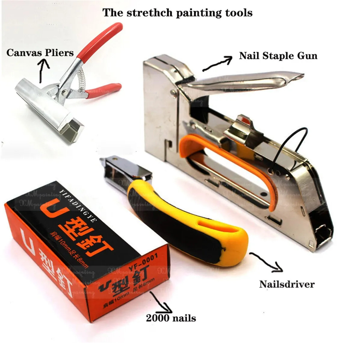 CanvasOilPaintingStretchingToolsNailStapleGunforStretcherBars