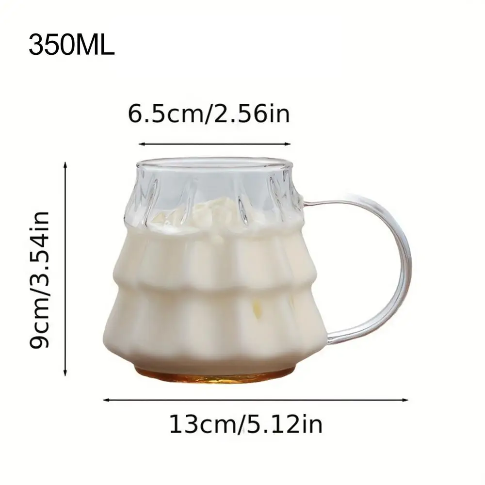 Holiday Tree Tea Cup Glass Coffee Mugs 350Ml