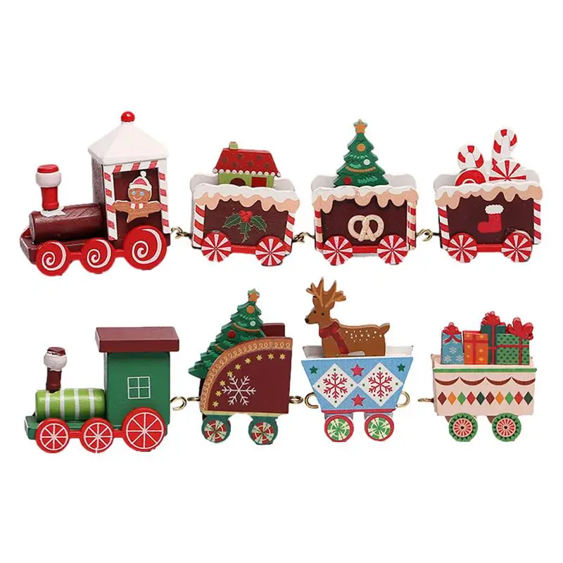 

Wooden Christmas Train Toy Bigjigs Rail Santa Sleigh With Reindeer Christmas Train Decoration Baby Toys Cute Painted Train