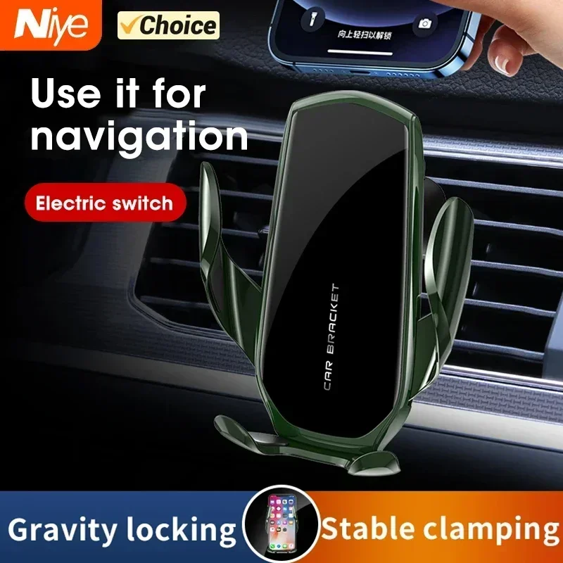 Niye Universal Gravity Car Holder for Phone Air Vent Clip Mount Stand Smartphone GPS Support For IPhone 15 Xiaomi Samsung Huawei