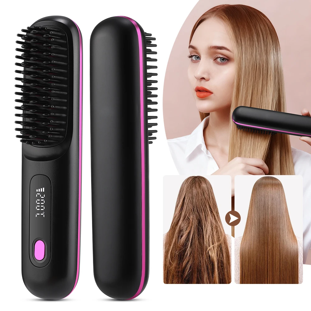Ceramic Wireless Hair Straightening Comb