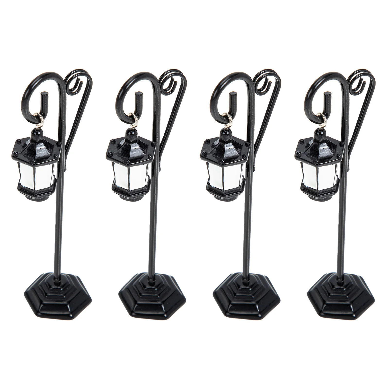 

4 Pcs Street Light Clip Cards Clamp Decor Creative Photo Note Business Office Message Memo Stand Decorations Adorn