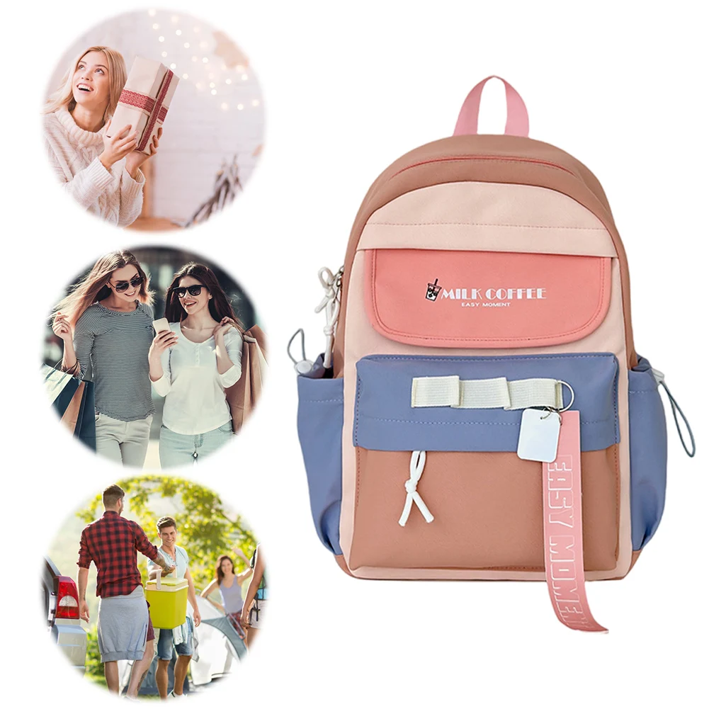 Fashion Nylon Backpack Japanese-style  Backpack for Teens Multi-functional Schoolbag Casual School Bag with Large Capacity