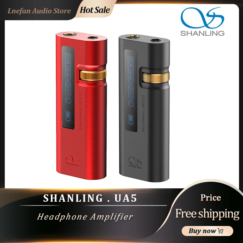 

SHANLING UA5 Headphone Amplifier ES9038Q2M*2 USB-C DAC Type-C To 3.5 4.4 mm Balanced Decoder DSD512 32Bit 768KHz HiFi Audio AMP