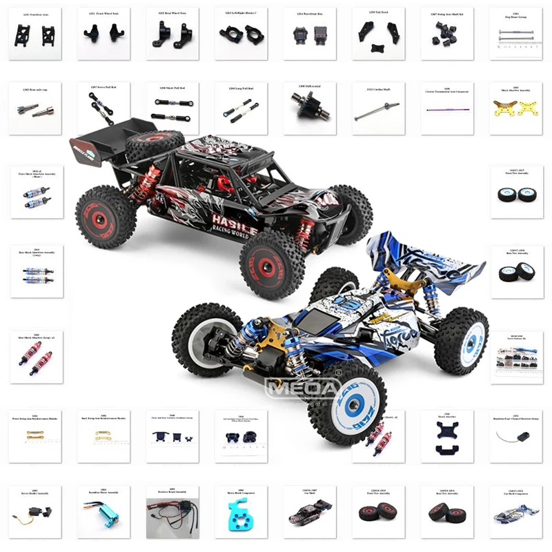 WLtoys 1/12 124016 124017 RC Original Brushless Motor ESC Shock Absorber Tire Assembly Server Screw Nut Kit Car Spare Parts Set |