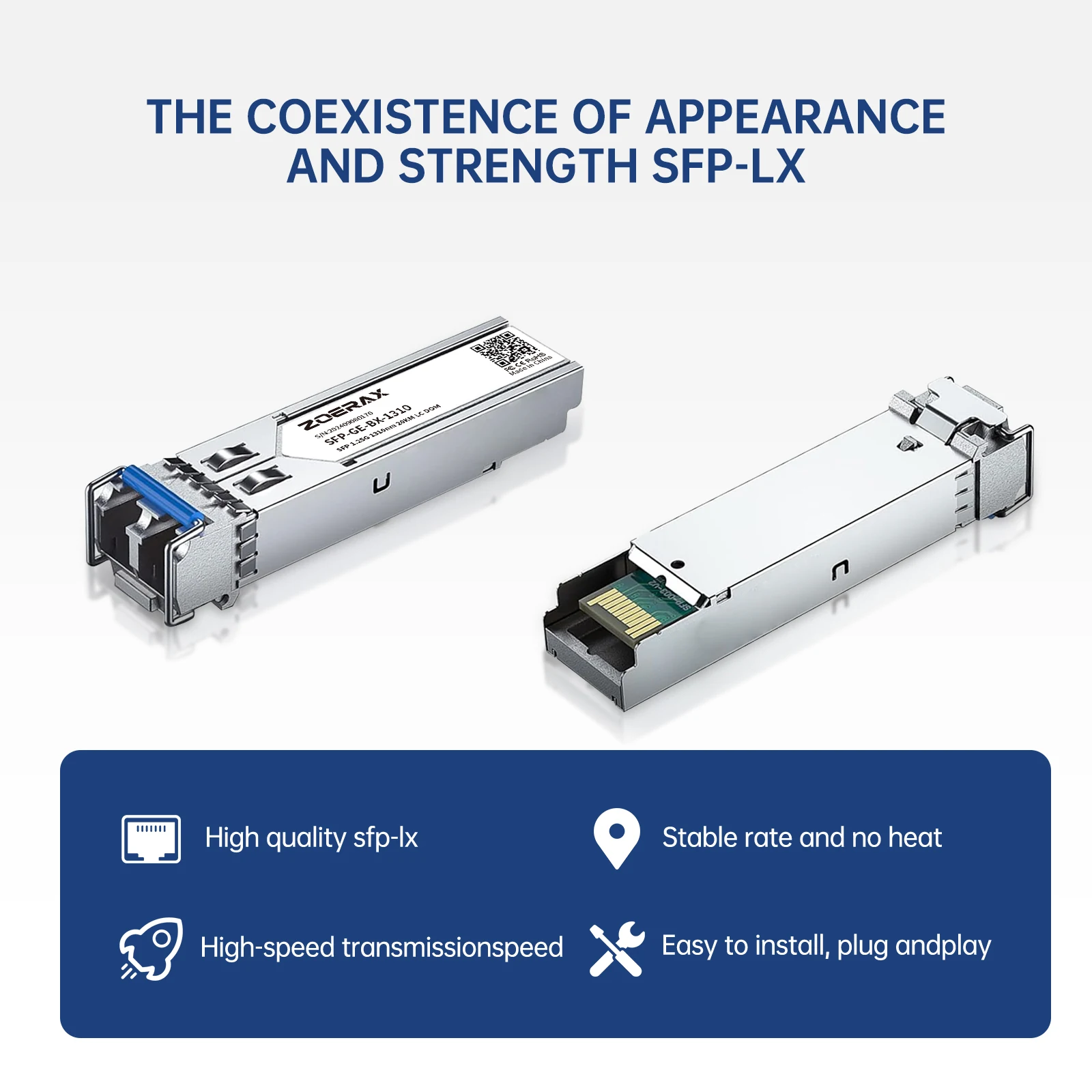 1.25G LC SFP Single-mode Duplex Optic Module 1000 Base LX 1310nm up to 20km DDM LC Gigabit SFP Fiber Transceiver Module