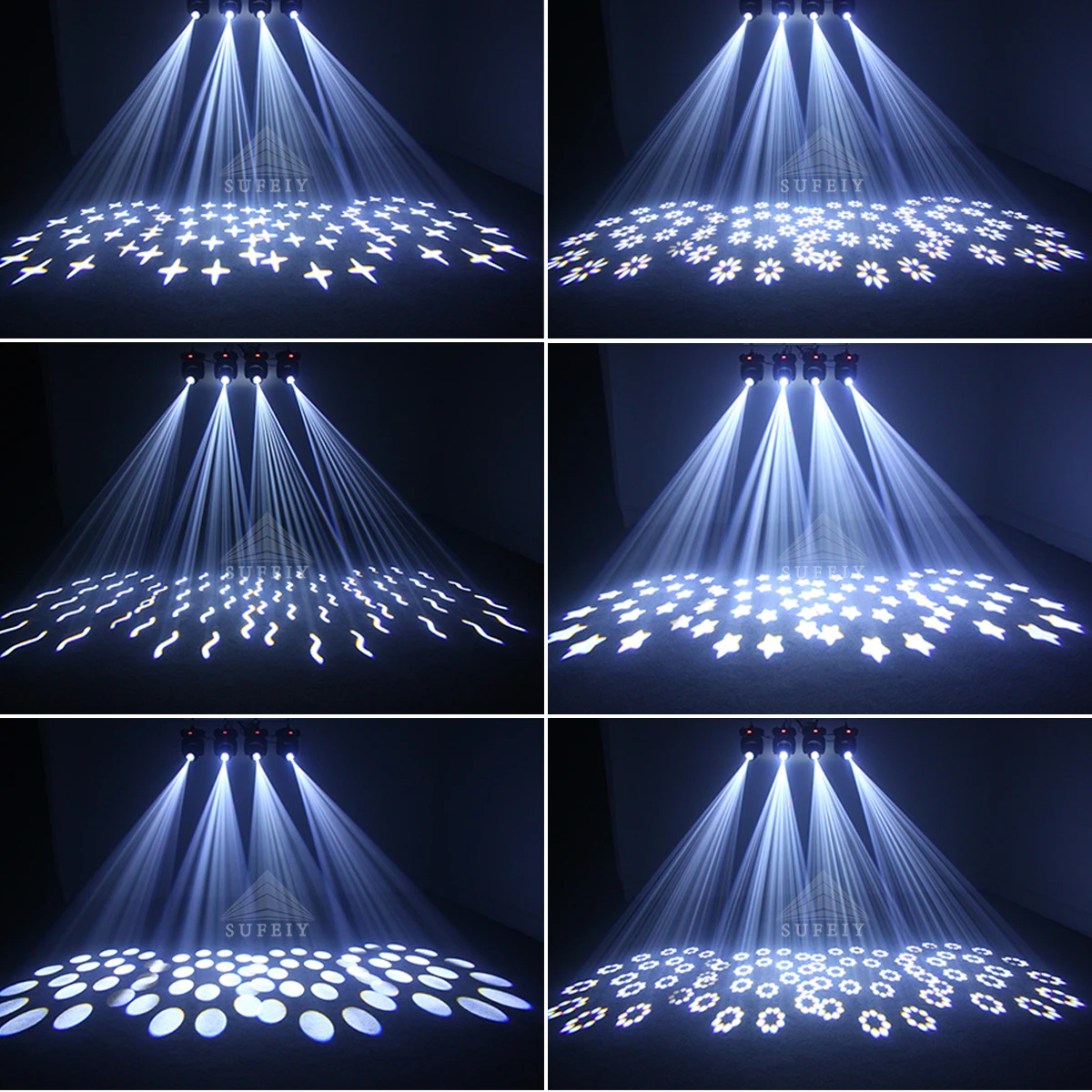 무빙 헤드 무대 조명 효과 LED 100W 빔 고보, 클럽 KTV 디스코 DJ 파티 조명 패턴, 휴일, 18 프리즘 DMX512, 4 개/로트