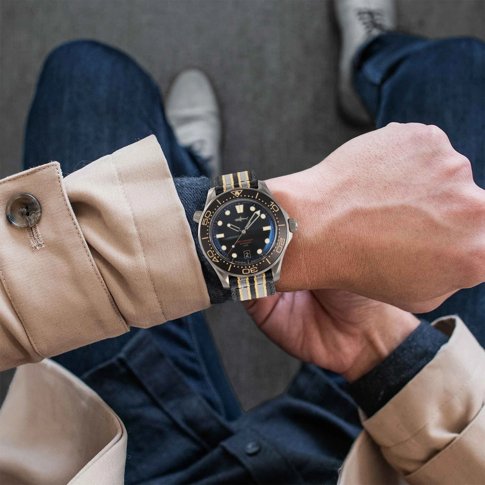 حزام ساعة نايلون 20 ملم 22 ملم قسط ناعم نايلون ريا...