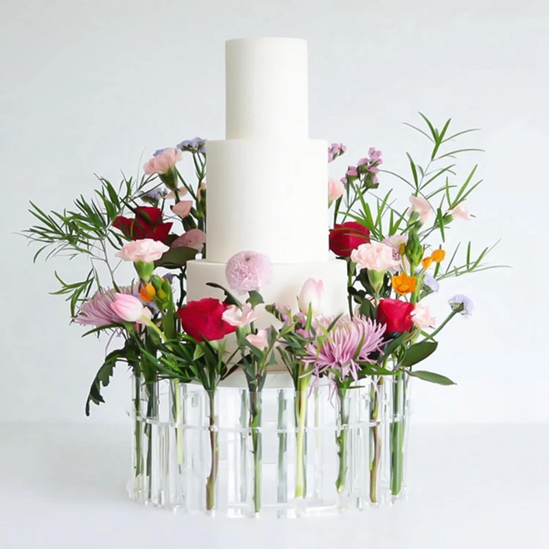 Acrylic Cake Display Board Clear Round Cake Stand 30Cm Wedding DIY Flower Crown Decoration Dessert Trays