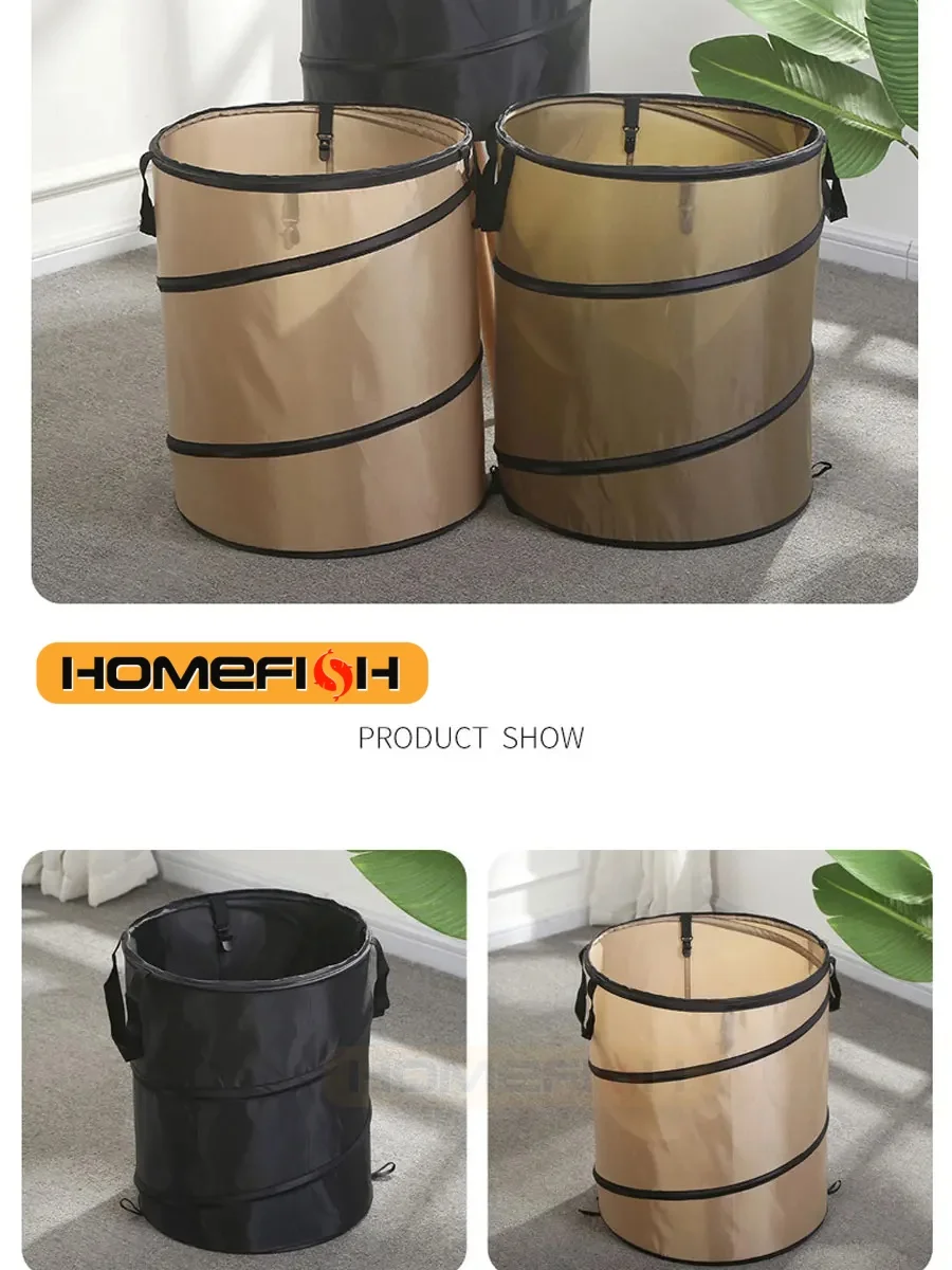 Portable Pop-Up Trash Can – Folding Outdoor Camping Garbage Bin for Gardening, Leaves, Yard Waste 4