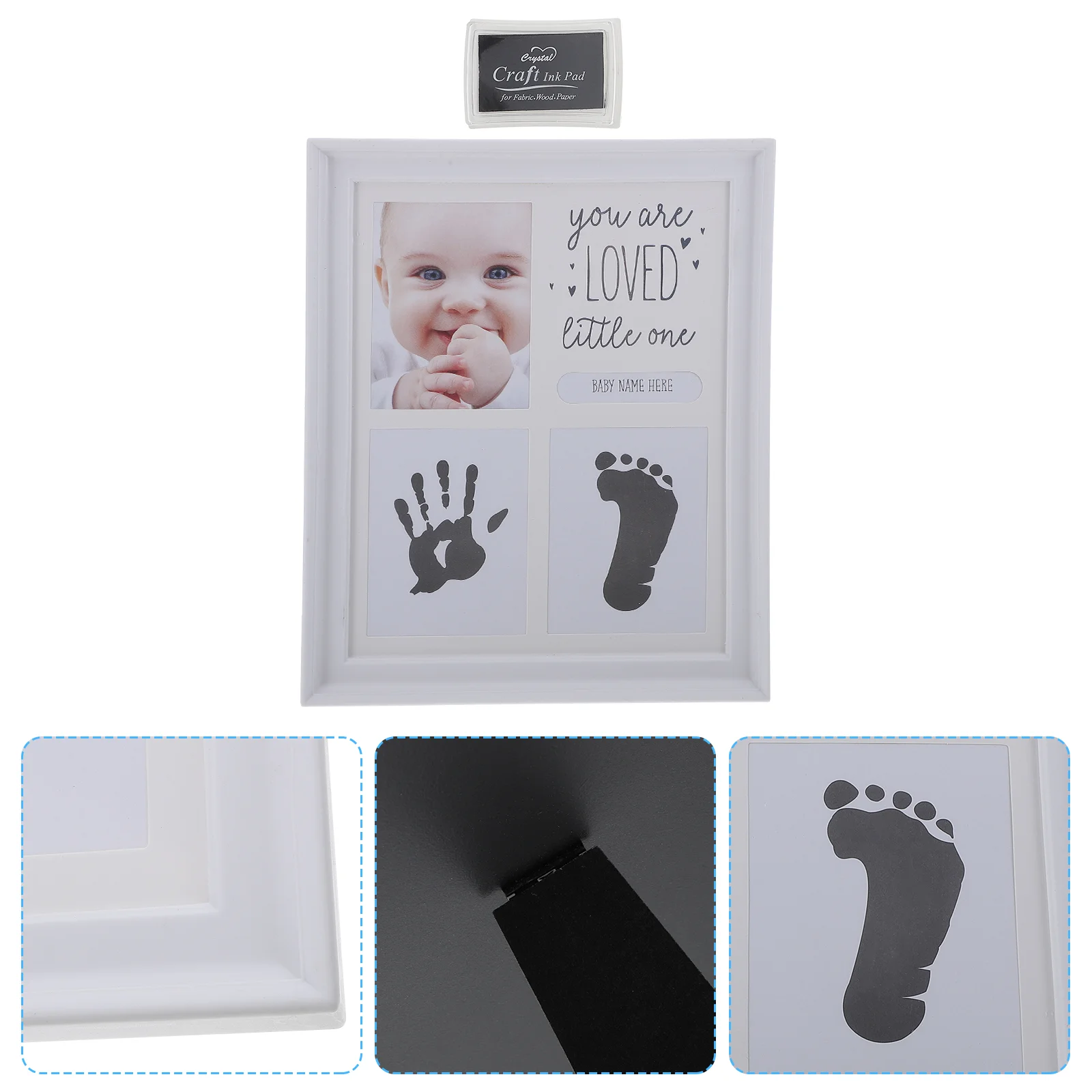 

Baby Keepsake Foot Frame Hand Picture Kit Infant Photo Newborn Shower Hand Frames Box And Foot For Giftssleeve