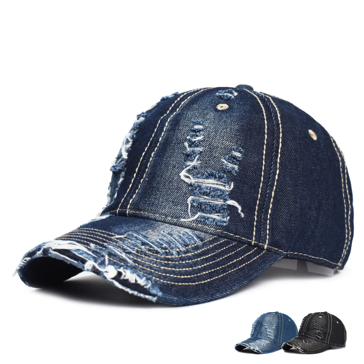 

Fashion Denim Baseball Cap Men Women Short Brim Caps Solid Snapback Hats Casual Adjustable Dad Hat Summer Outdoors Sport