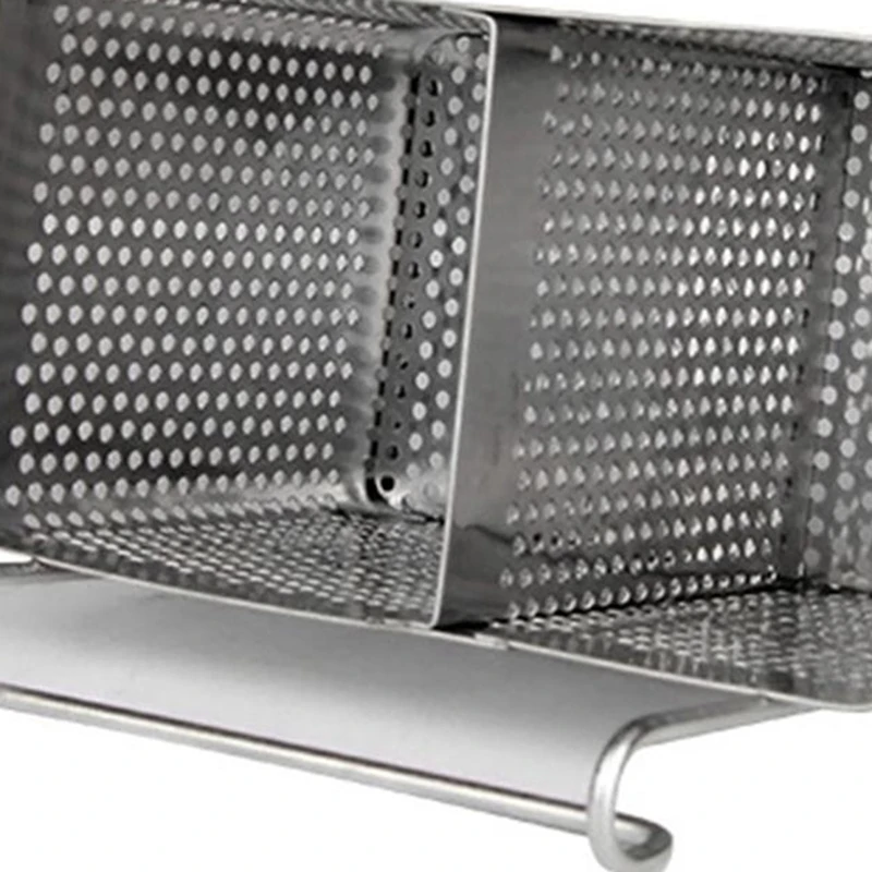 Stainless Steel Chopsticks Holder Hanging Cutlery Drying Basket Tableware Drainer with Hooks Kitchen Utensil(B) 6