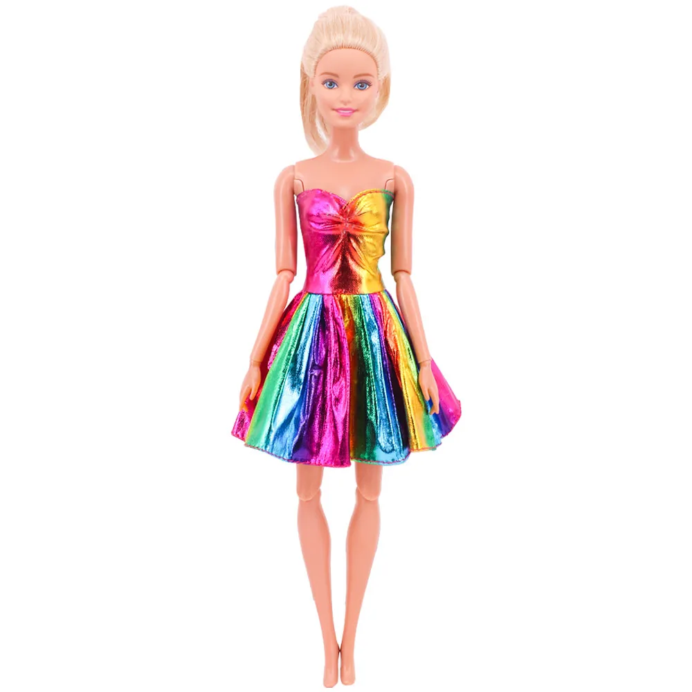 ForBarbies Dress Princess Skirt Doll Clothes for Barbies 11.8inch 30cm 1/3bjd Blythes Clothes Accessories Sequin Dress Girl's 5