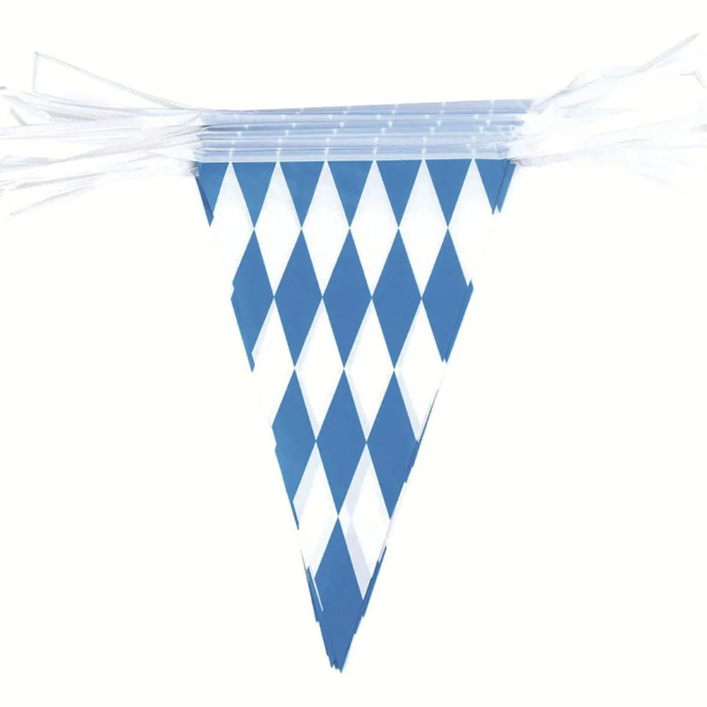 1 Stück 10m Oktoberfest Wimpelkette Bayerische Dekoration Banner Oktoberfest Girlande Wimpel Wasserdichte PE Außendekoration – Detail 8