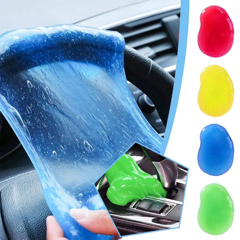 1pc Car Cleaning Gel Reusable Keyboard Cleaner Gel Tool Dust Vent Removal Slime Automobile Dirt Gel Cleaner Air Multiuse L8X0