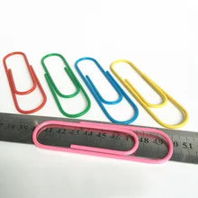 

40pcs Paper Clips Mixed Color 100MM Jumbo Metal-Coated Paper Clip Holder Multicolored Files Sheet Holder for Office
